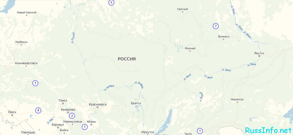 Карта распространения коронавируса в России на 25 марта 2020 года